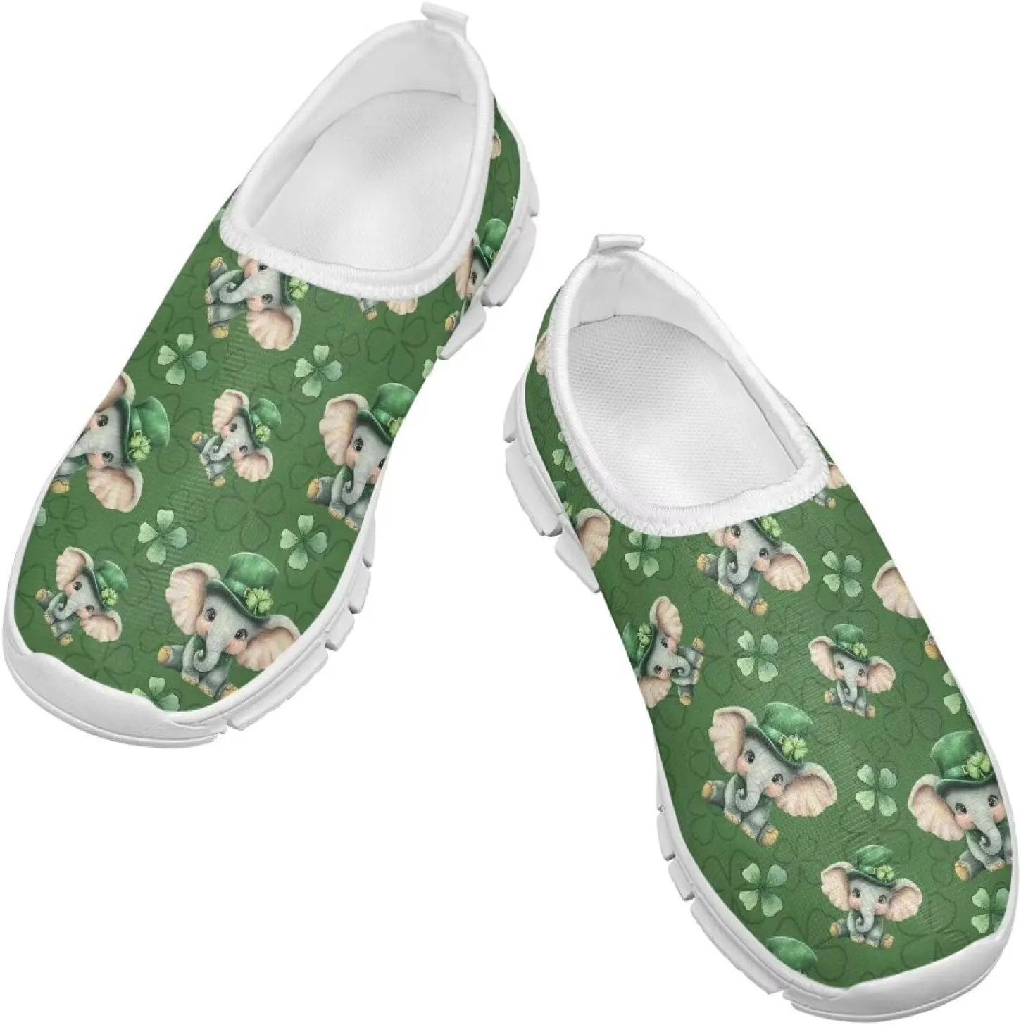 4 Leaf Shoes for Girls Running Slip On Shoes Size Little Kid St. Patrick's Day Shoes