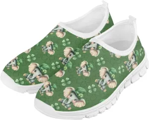 4 Leaf Shoes for Girls Running Slip On Shoes Size Little Kid St. Patrick's Day Shoes