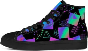 80s Shoes for Men Women 90s High Top Canvas Sneakers Lace Up Casual Walking Shoes Gifts for Boyfriend Girlfriend