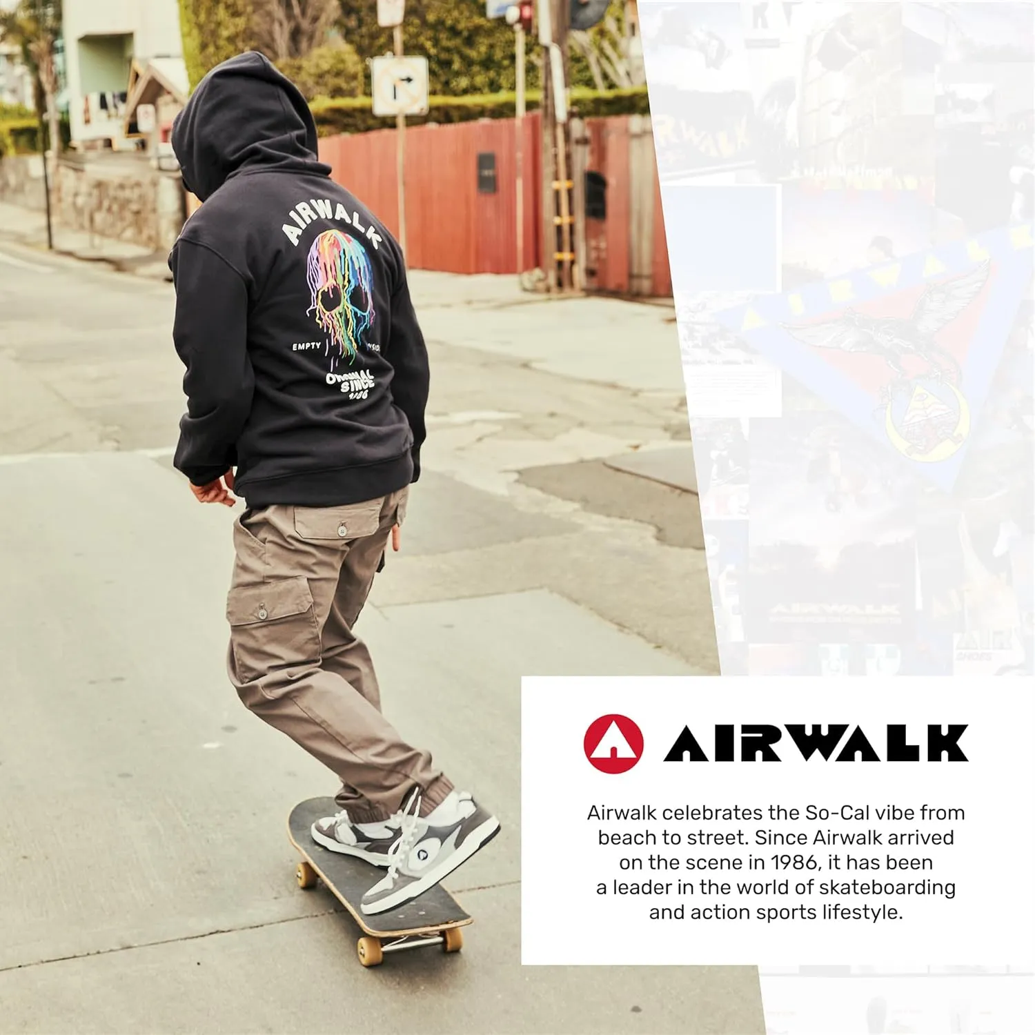 Airwalk Mens Long Sleeve Graphic T-Shirt