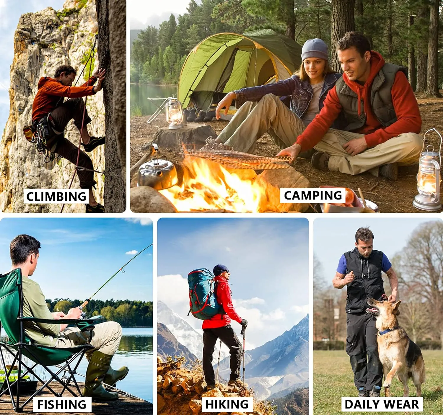 AKARMY Men's Lightweight Hiking Pants, Outdoor Quick Dry Ripstop Cargo Pants, Multi-Pocket Camo Casual Work Pants
