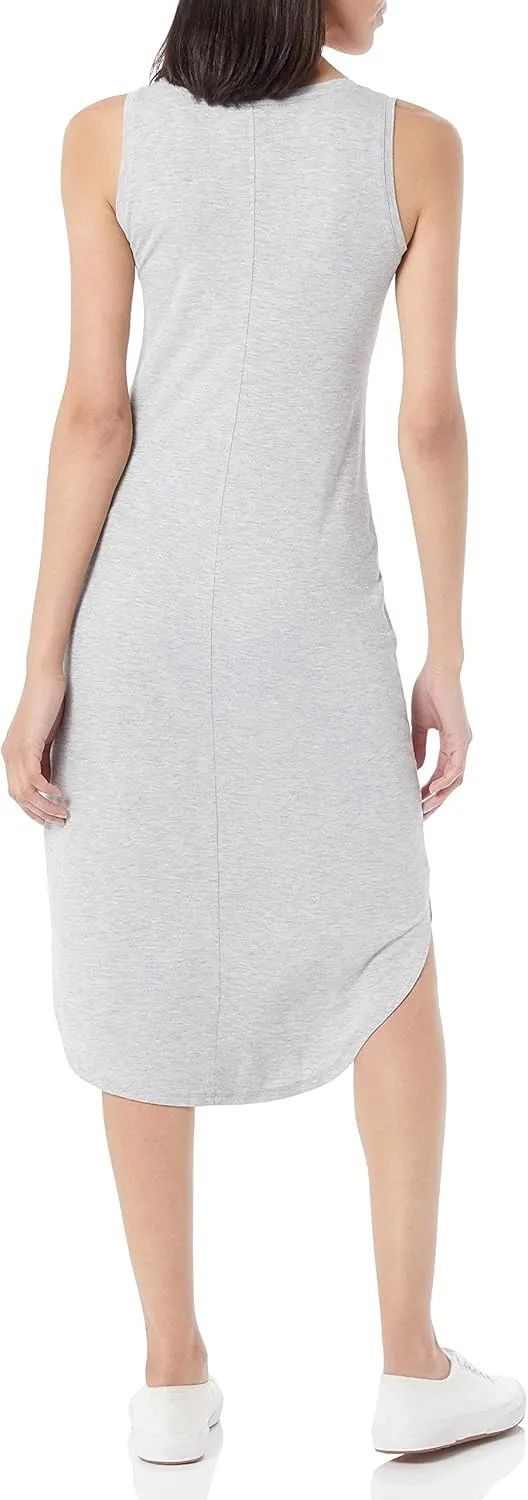 Amazon Essentials Women's Jersey Regular-Fit Sleeveless v-Neck Midi Dress (Previously Daily Ritual)