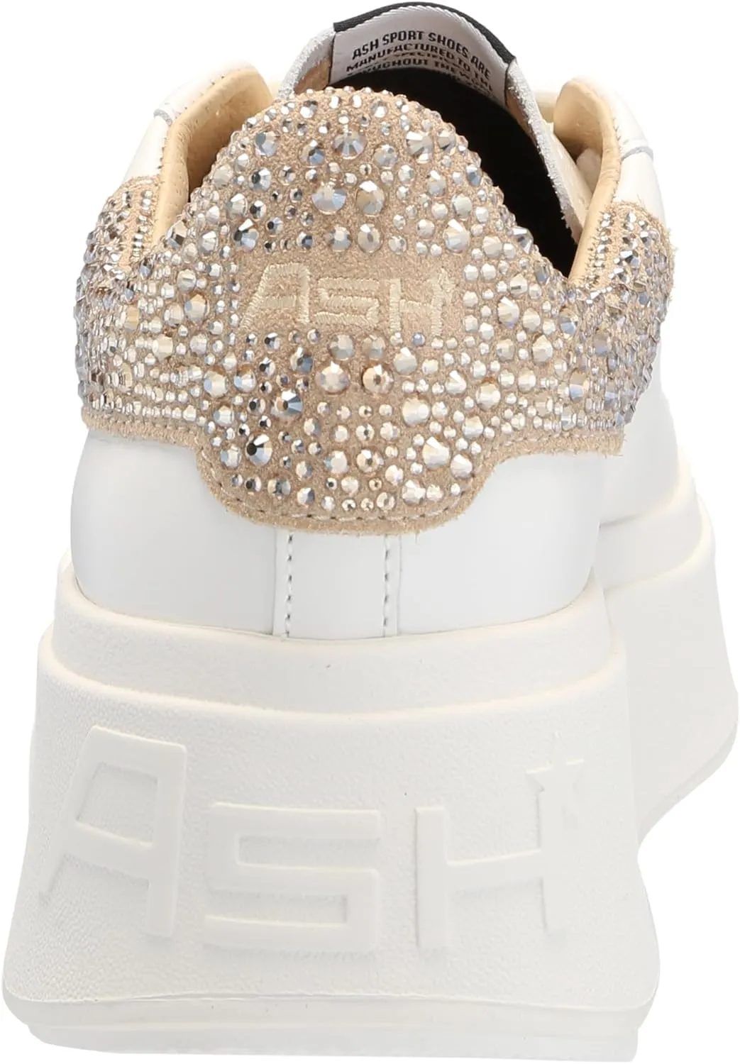 ASH Women's Moby Strass Platform Embellished Fashion Sneaker with Crystal Accents, Stylish Design for Casual Wear