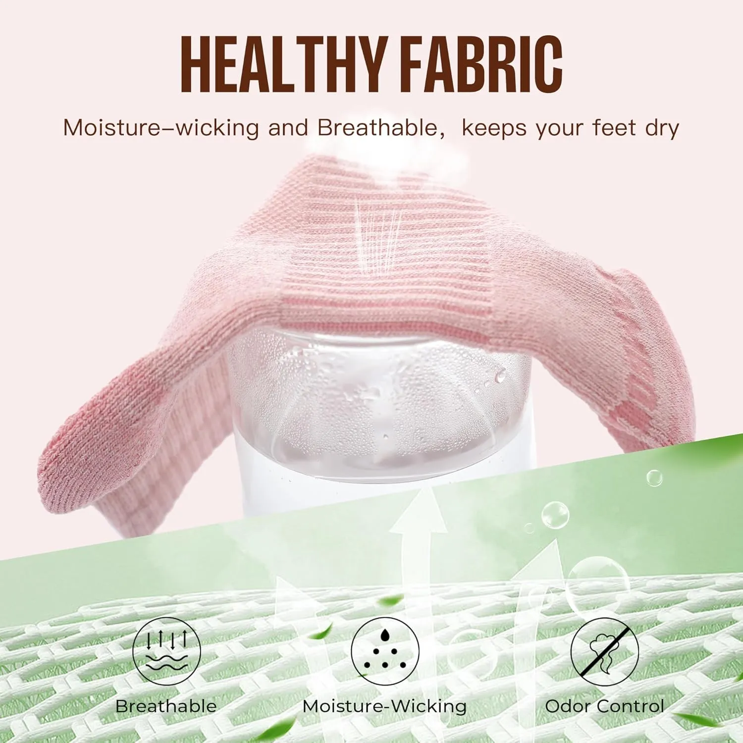 BAMBOO COOL Ankle Socks Womens Athletic Running Socks Moisture-Wicking Bamboo Viscose Cushioned Anti-Blister 5/6 Pairs