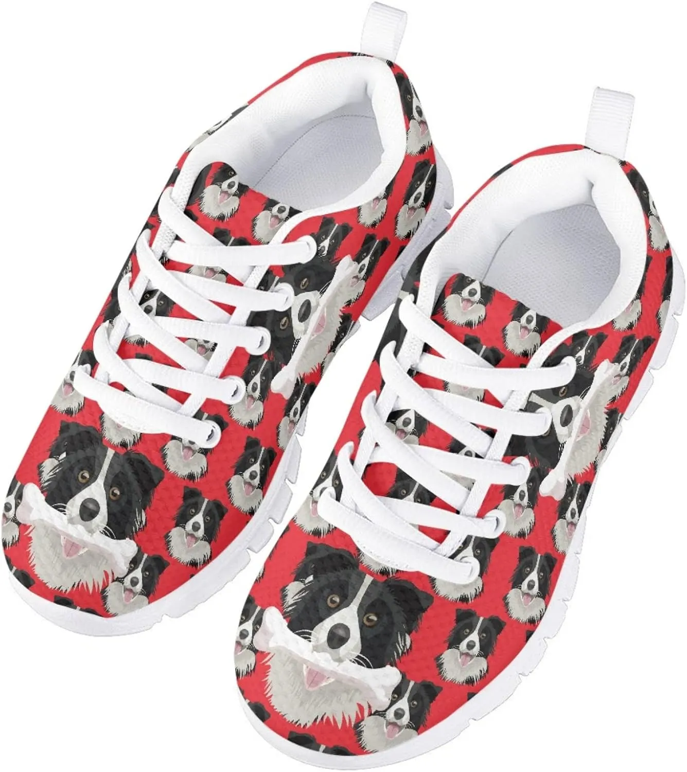 Boys and Girls Cute Cat Dog Print Running Tennis Shoes School Daily Casual Sneakers