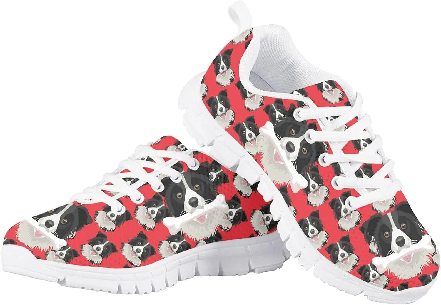 Boys and Girls Cute Cat Dog Print Running Tennis Shoes School Daily Casual Sneakers