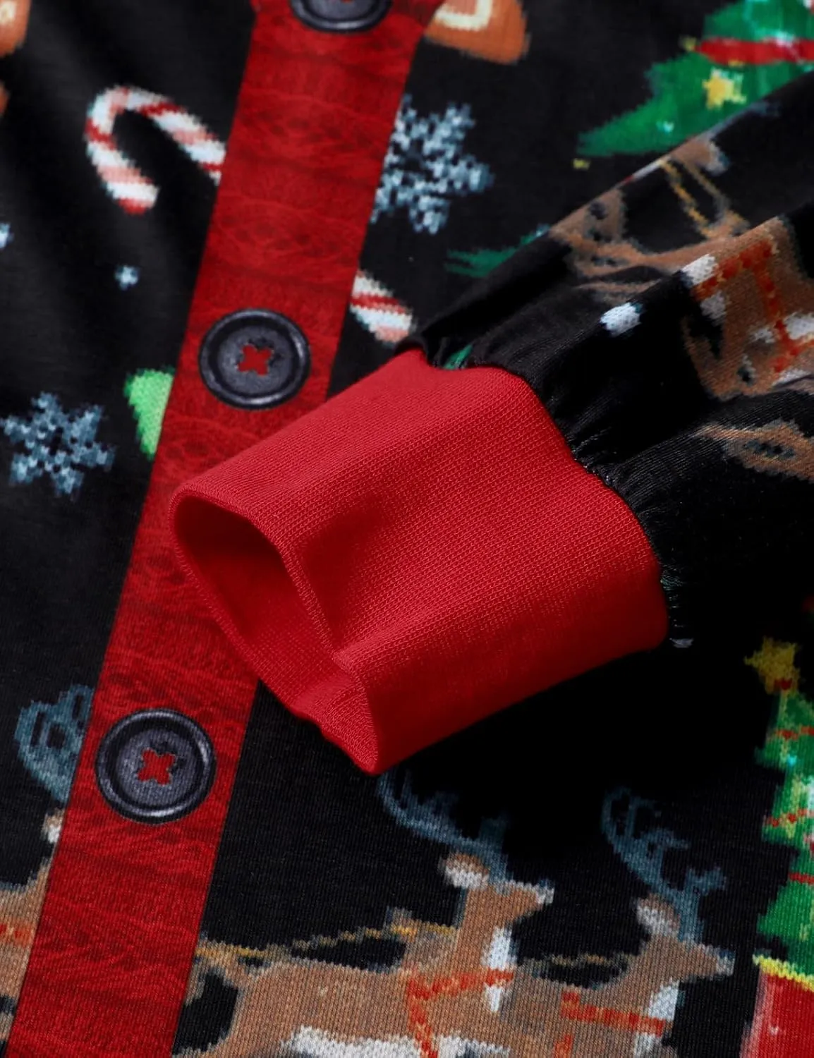 Boy's Christmas Sweater Print Novelty Long Sleeve Polo Shirt