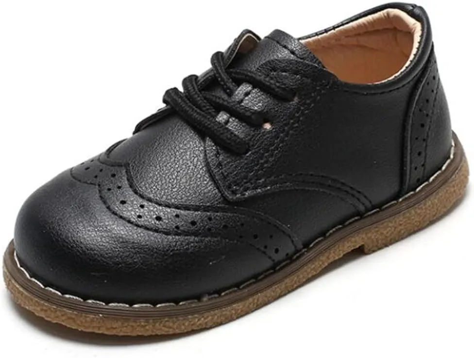 Boy's Girl's Classic Lace-Up Oxford Shoes Comfort School Uniform Dress Loafer Flats