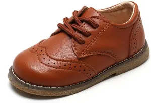 Boy's Girl's Classic Lace-Up Oxford Shoes Comfort School Uniform Dress Loafer Flats