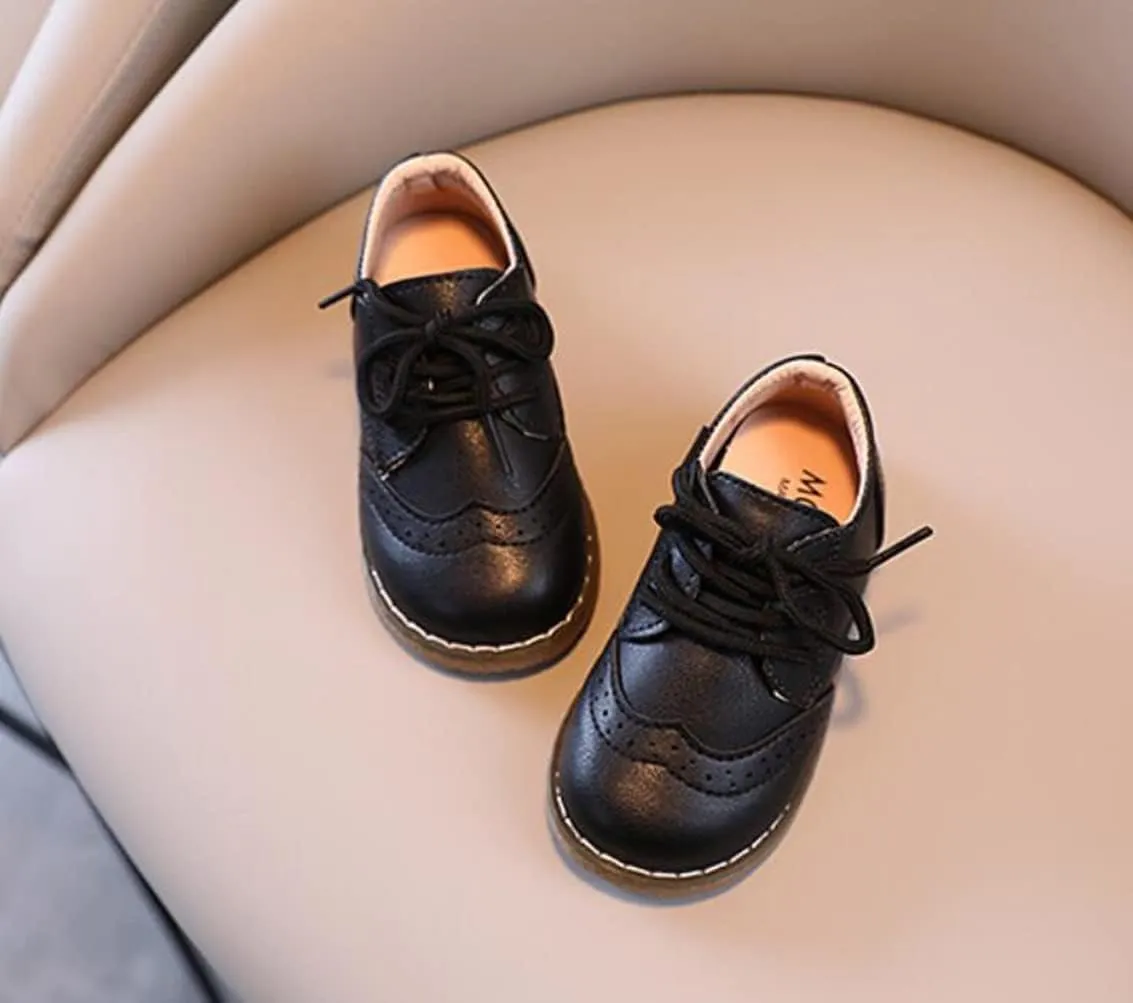 Boy's Girl's Classic Lace-Up Oxford Shoes Comfort School Uniform Dress Loafer Flats