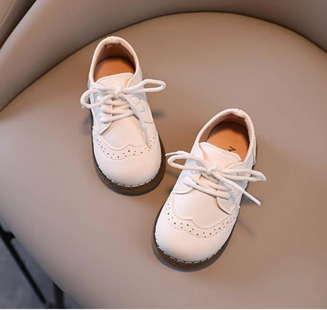 Boy's Girl's Classic Lace-Up Oxford Shoes Comfort School Uniform Dress Loafer Flats