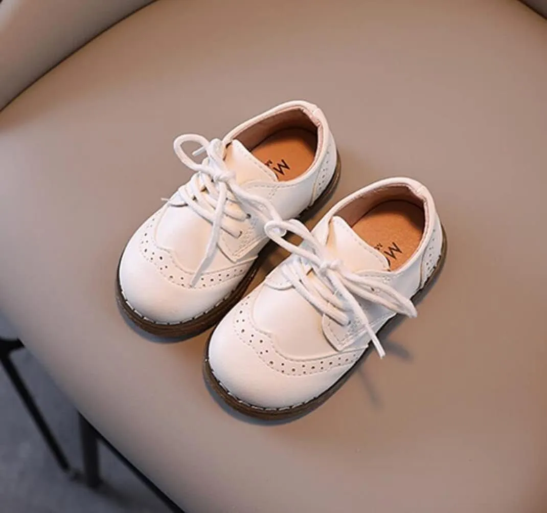 Boy's Girl's Classic Lace-Up Oxford Shoes Comfort School Uniform Dress Loafer Flats