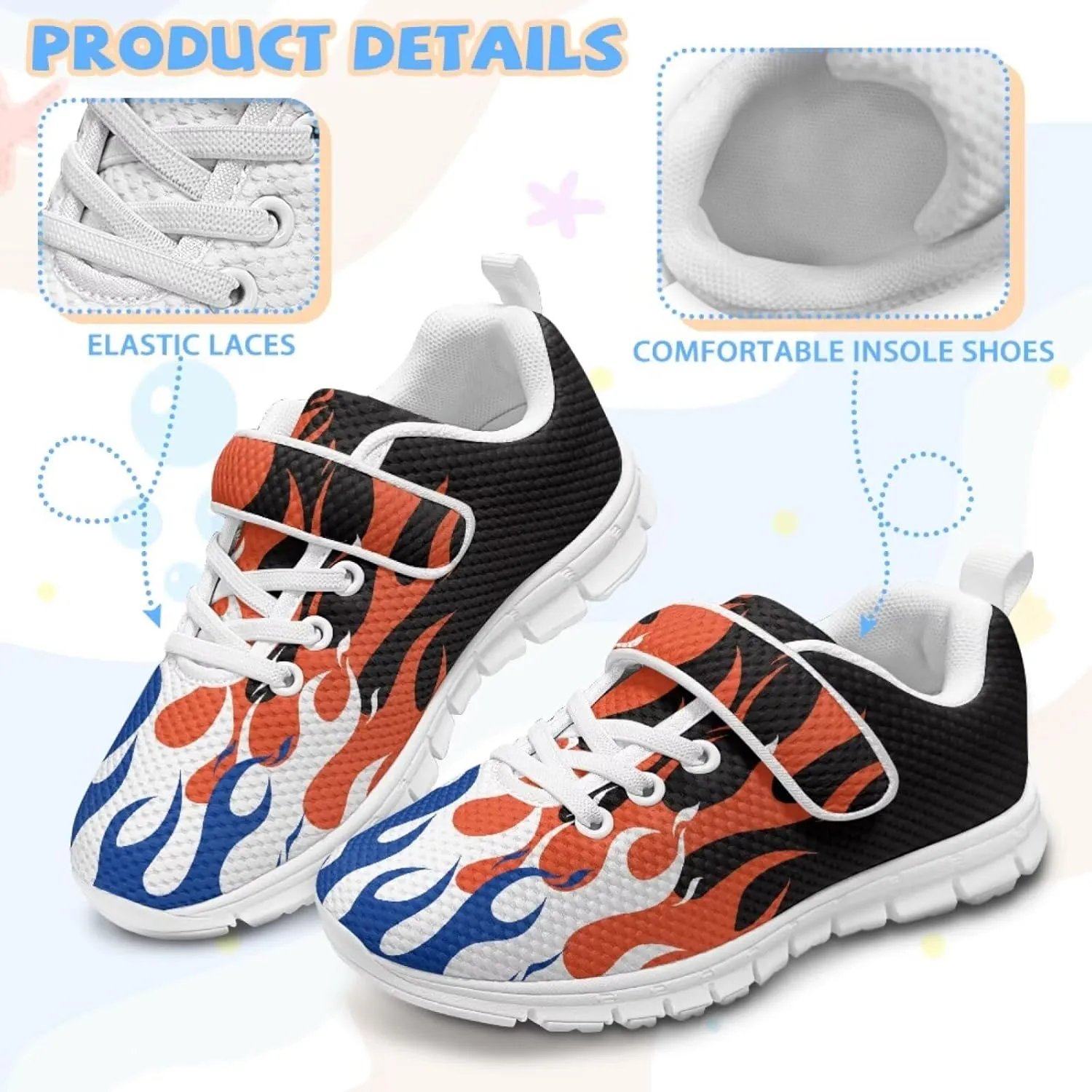 Boys School Running Shoes Little Kids Sport Slip On Shoes Cool Sneakers