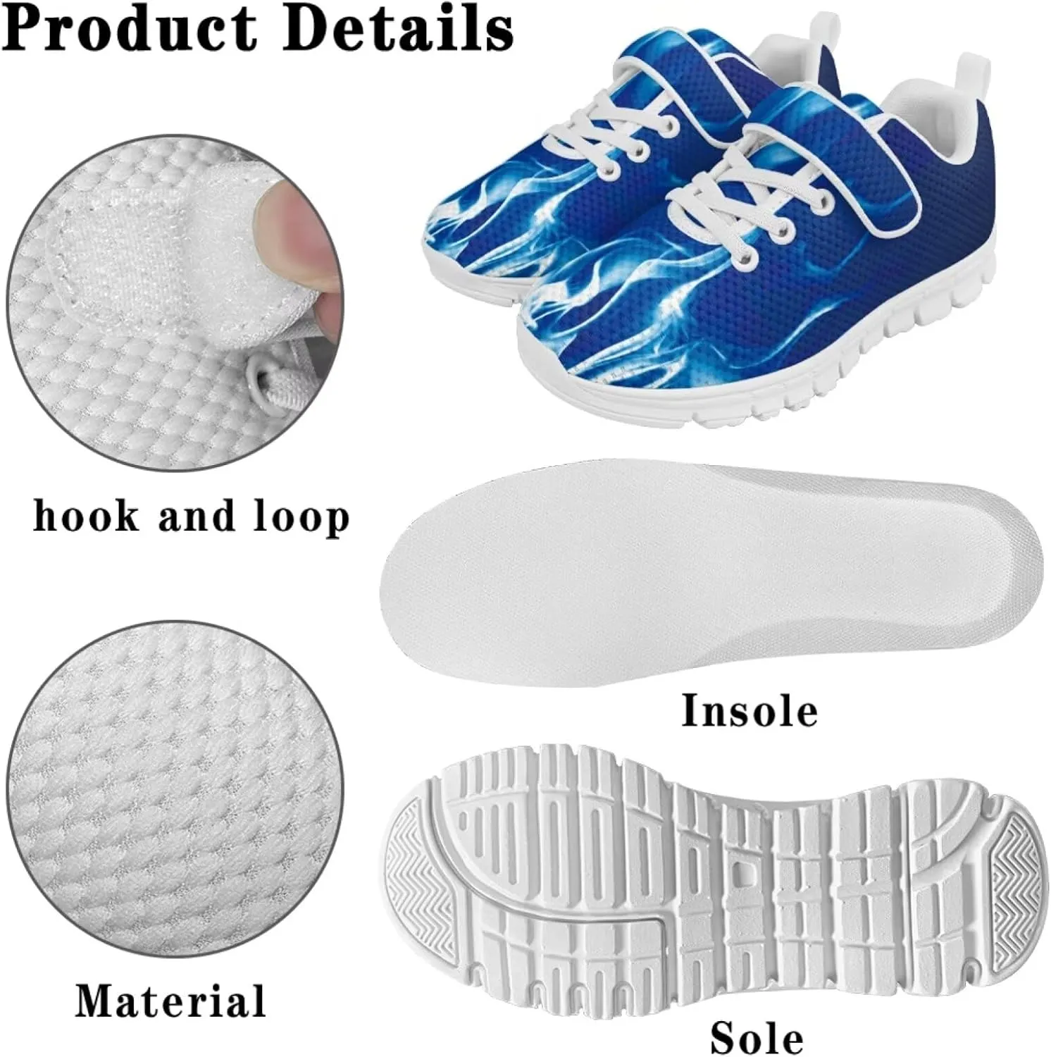 Boys School Running Shoes Little Kids Sport Slip On Shoes Cool Sneakers