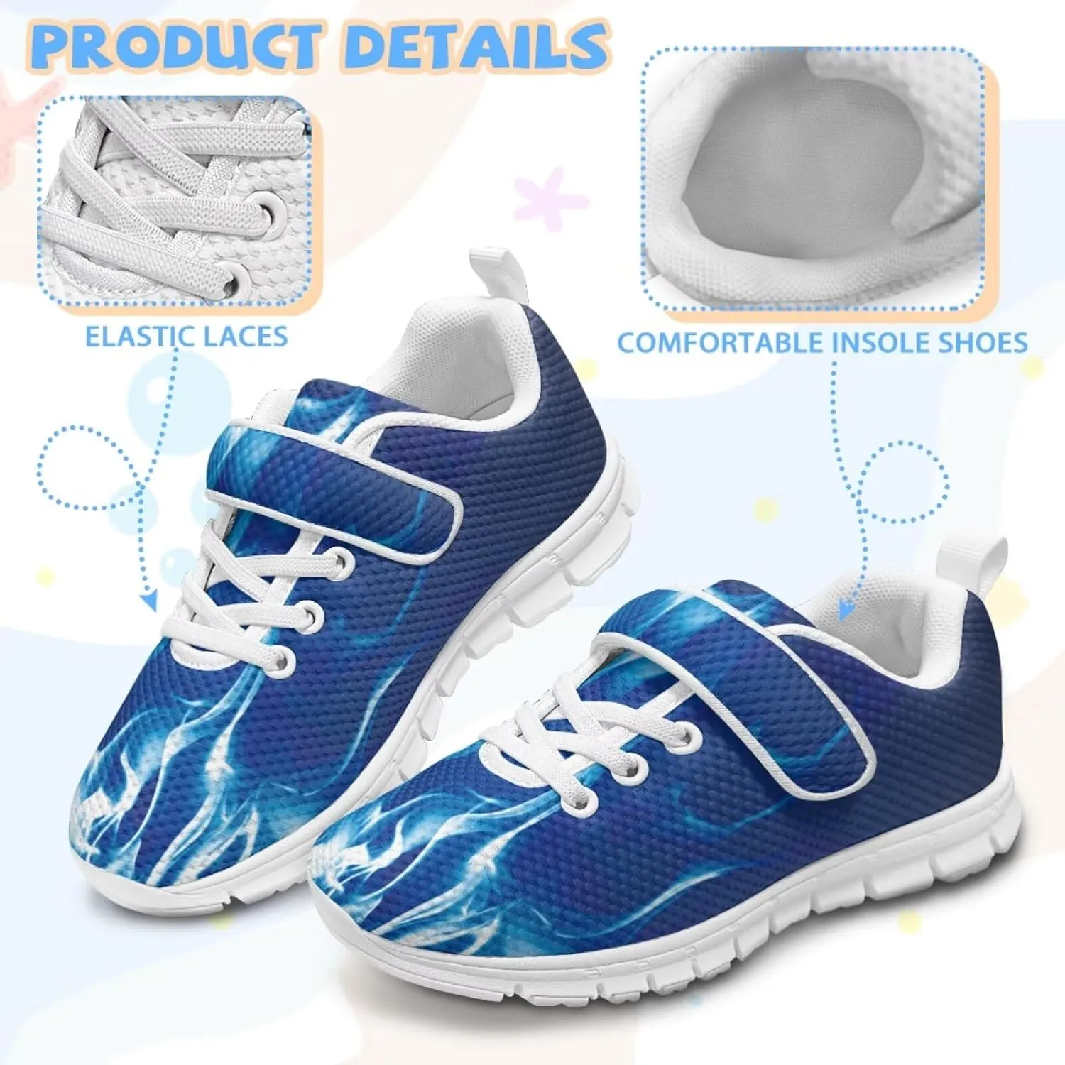 Boys School Running Shoes Little Kids Sport Slip On Shoes Cool Sneakers