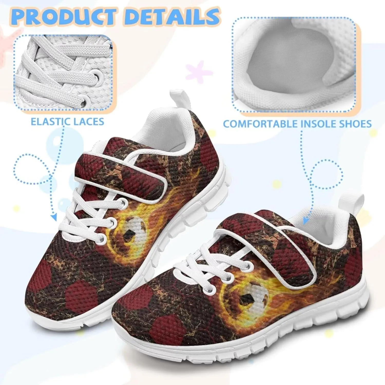 Boys School Running Shoes Little Kids Sport Slip On Shoes Cool Sneakers