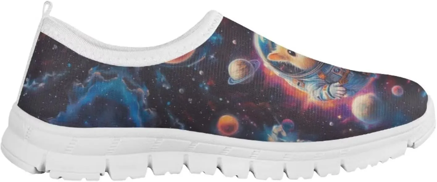 Boys Slip On Sneakers Cool Galaxy Themed Tennis Shoes Running Shoes