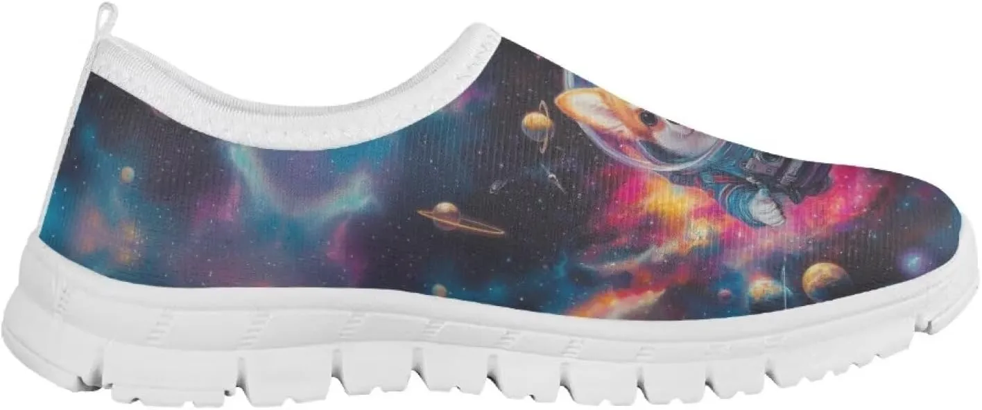 Boys Slip On Sneakers Cool Galaxy Themed Tennis Shoes Running Shoes