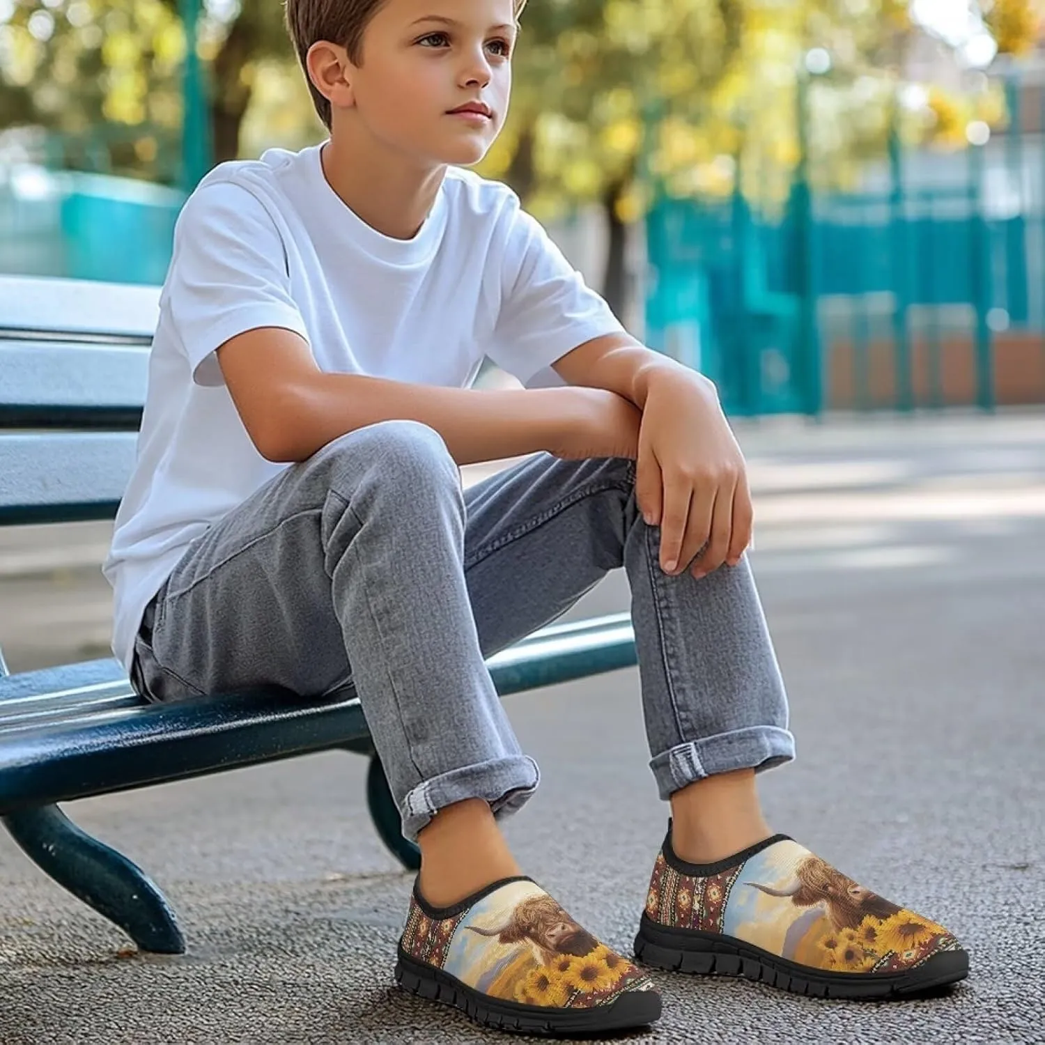 Boys Slip On Sneakers Little Kids Athletic Shoes Cool Teen Boys Gym Shoes