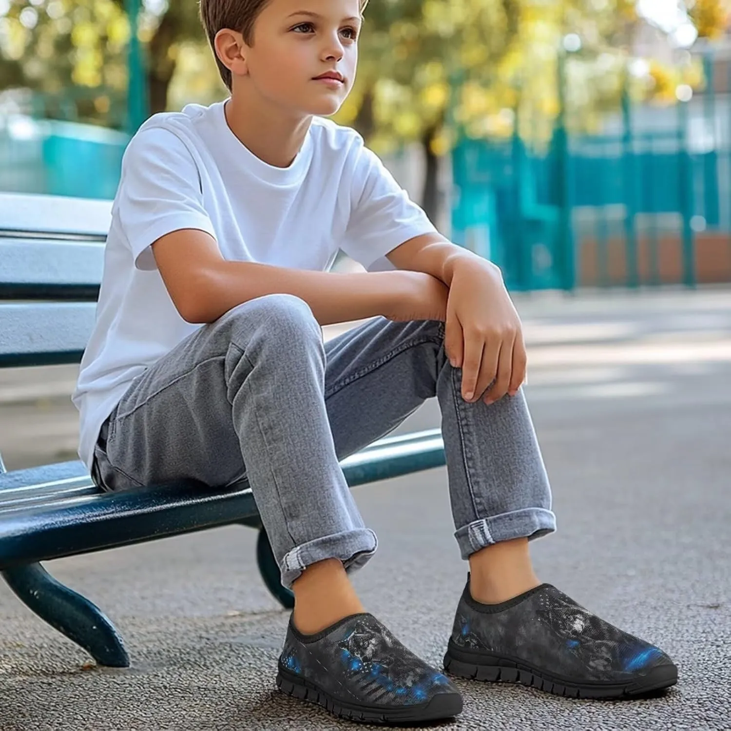 Boys Slip On Sneakers Little Kids Athletic Shoes Cool Teen Boys Gym Shoes