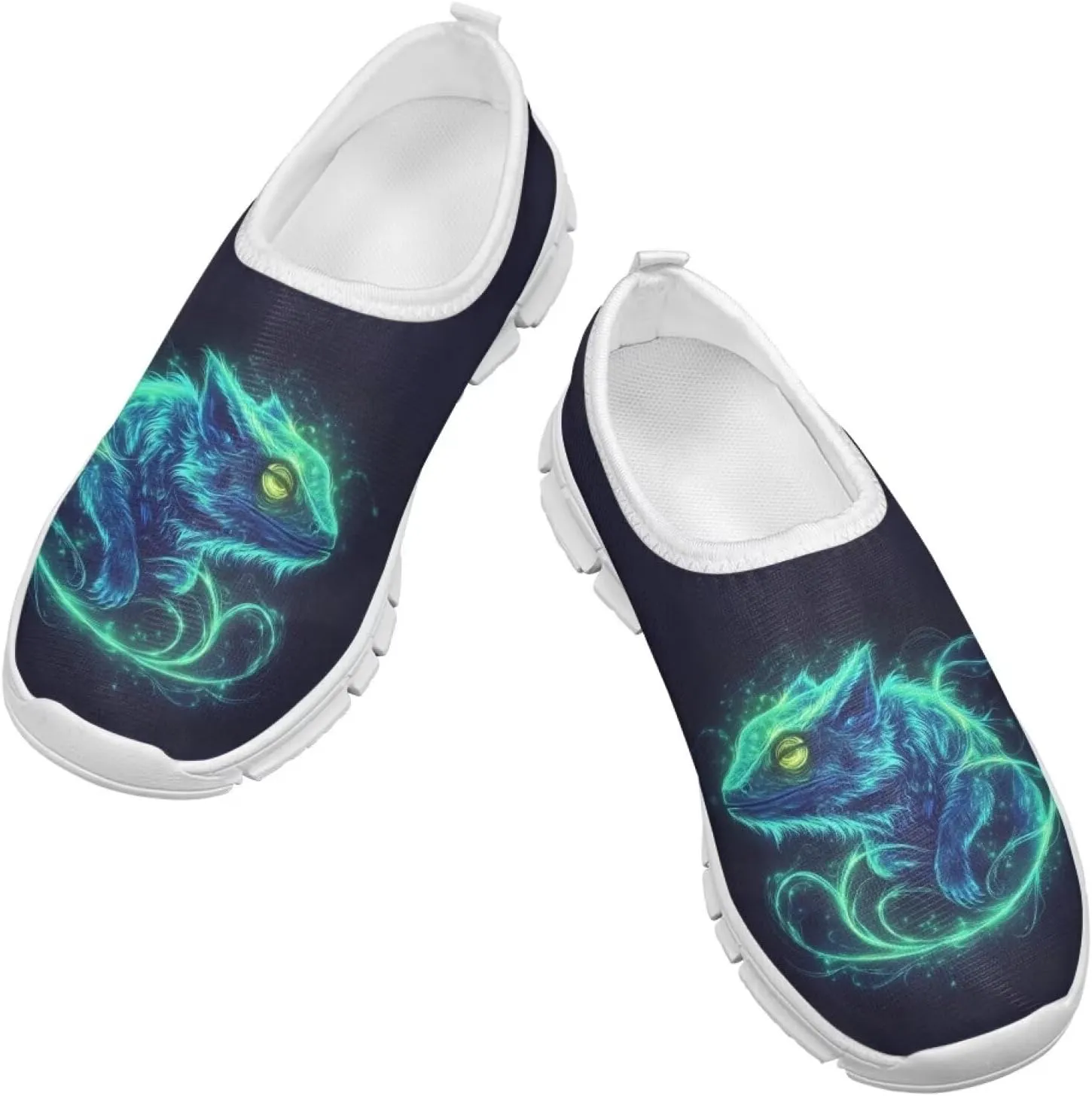 Boys Tennis Shoes Little Kids Slip On Shoes Cool Glowing Animal Shoes