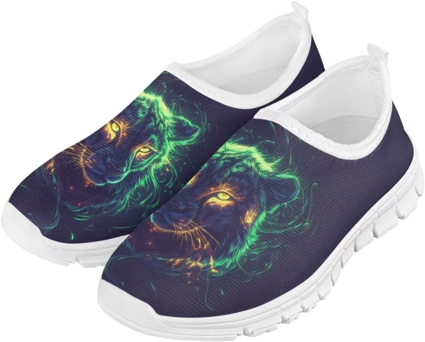 Boys Tennis Shoes Little Kids Slip On Shoes Cool Glowing Animal Shoes