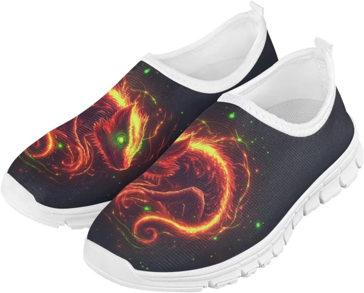 Boys Tennis Shoes Little Kids Slip On Shoes Cool Glowing Animal Shoes