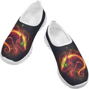 Boys Tennis Shoes Little Kids Slip On Shoes Cool Glowing Animal Shoes
