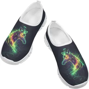 Boys Tennis Shoes Little Kids Slip On Shoes Cool Glowing Animal Shoes