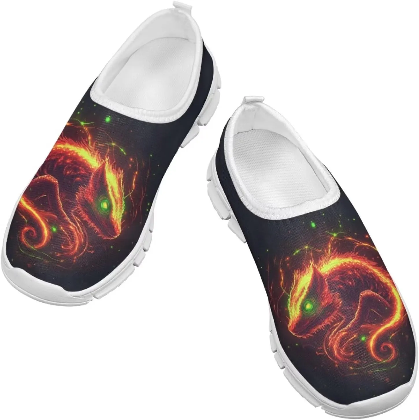 Boys Tennis Shoes Little Kids Slip On Shoes Cool Glowing Animal Shoes