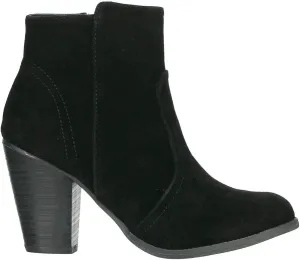 Breckelle's Women's Black Faux Suede Ankle Boots