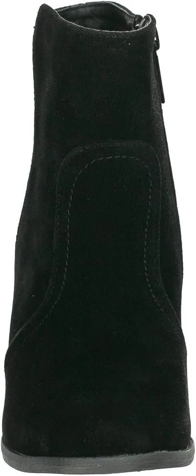 Breckelle's Women's Black Faux Suede Ankle Boots
