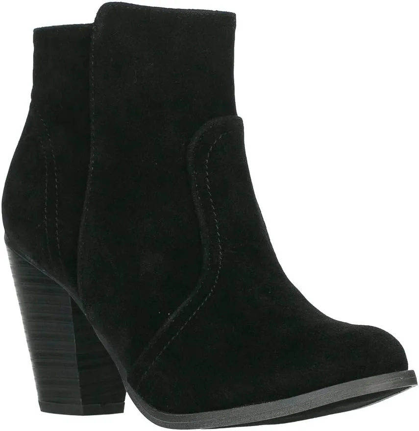 Breckelle's Women's Black Faux Suede Ankle Boots