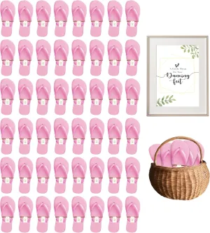 Bulk Flip Flops for Weddings | 48 Pairs | Reception Guest Slippers | Women Men Beach Pool Wholesale Sandals Pack