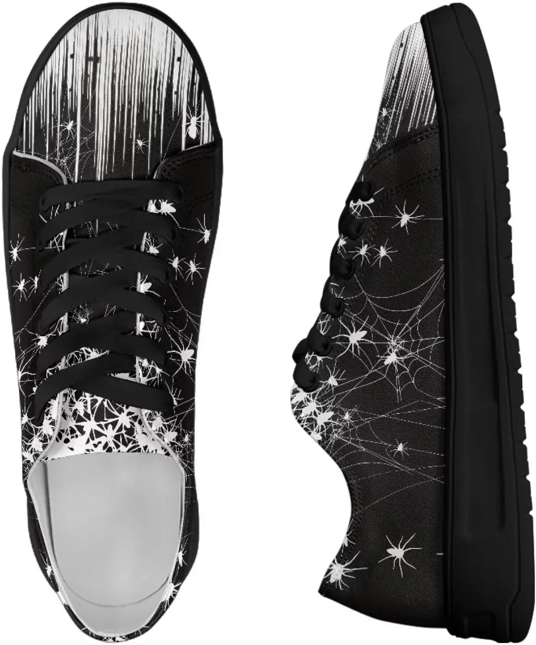 Canvas Sneakers for Women Low Top Lace Up Shoes Comfortable Canvas Tennis Shoes with Anti Skid EVA Sole Dressy Flats