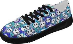 Canvas Sneakers for Women Low Top Lace Up Shoes Comfortable Canvas Tennis Shoes with Anti Skid EVA Sole Dressy Flats