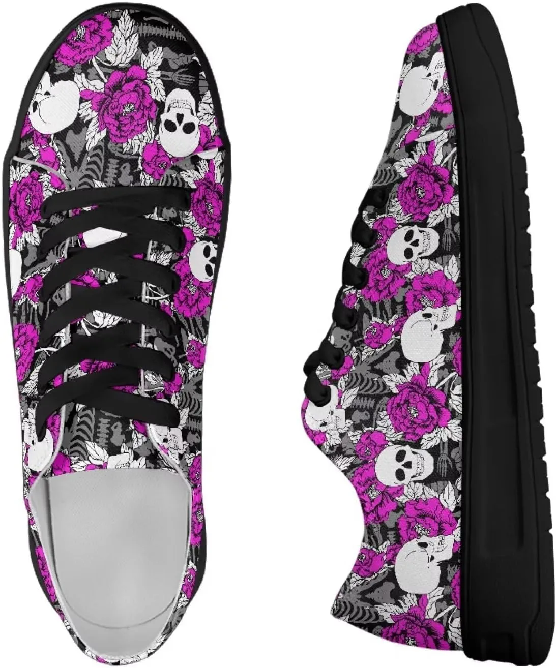 Canvas Sneakers for Women Low Top Lace Up Shoes Comfortable Canvas Tennis Shoes with Anti Skid EVA Sole Dressy Flats
