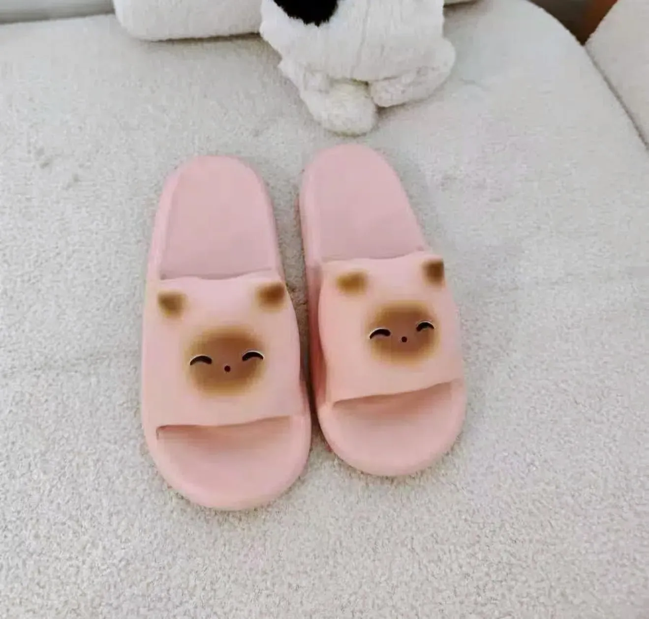 Cat Slippers Women Cute Kitty Slides Soft Sole Kawaii Quick Drying Preppy Shower Bathroom Outdoor Men