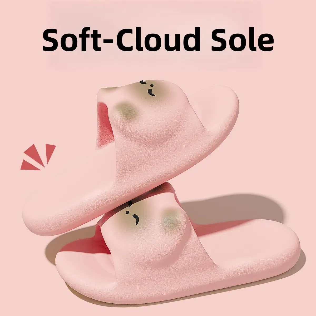 Cat Slippers Women Cute Kitty Slides Soft Sole Kawaii Quick Drying Preppy Shower Bathroom Outdoor Men