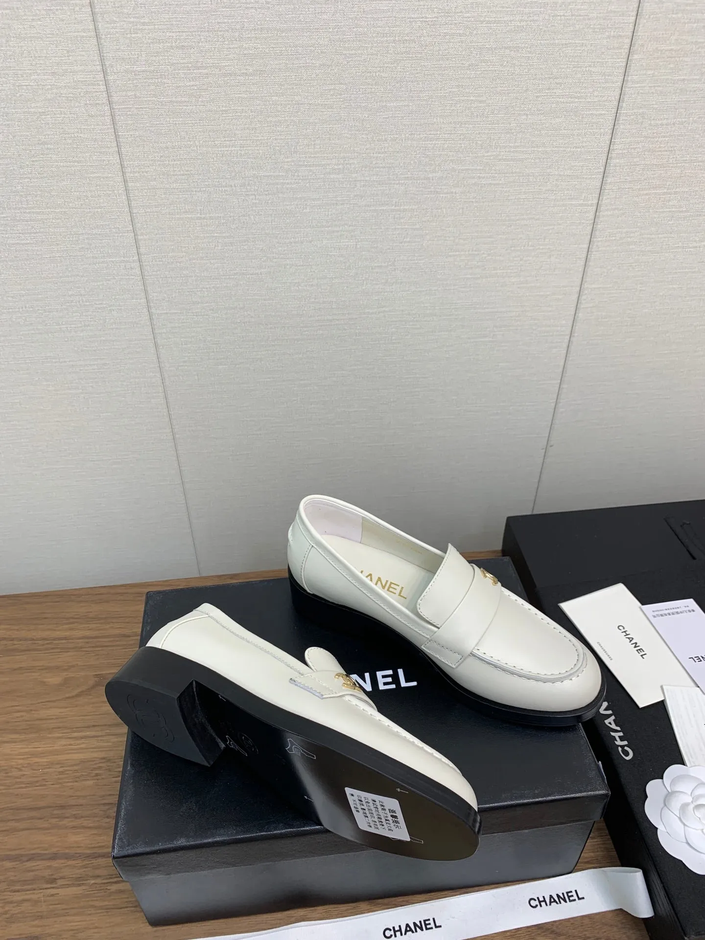 CC Loafers 25mm White Lambskin