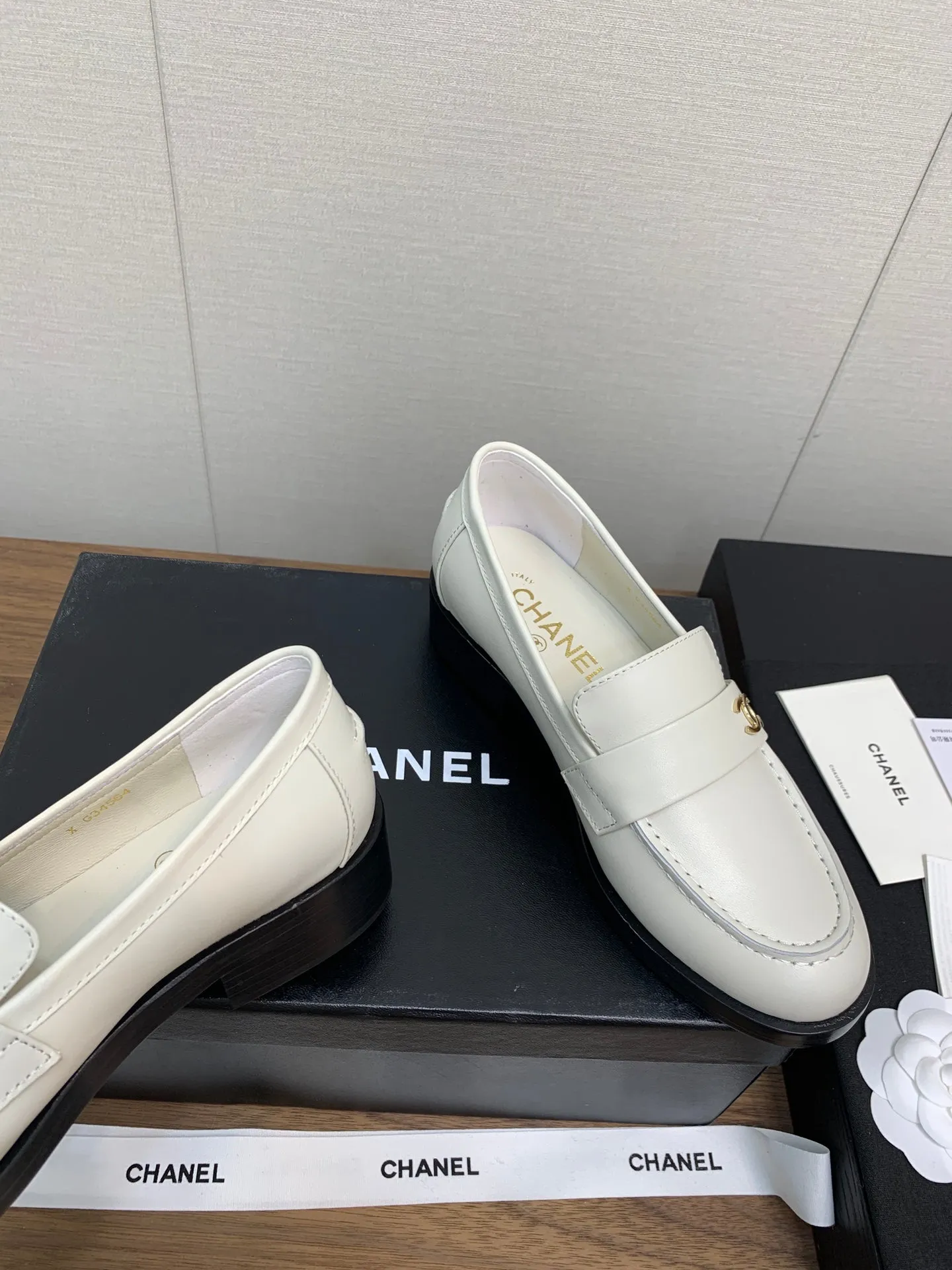 CC Loafers 25mm White Lambskin