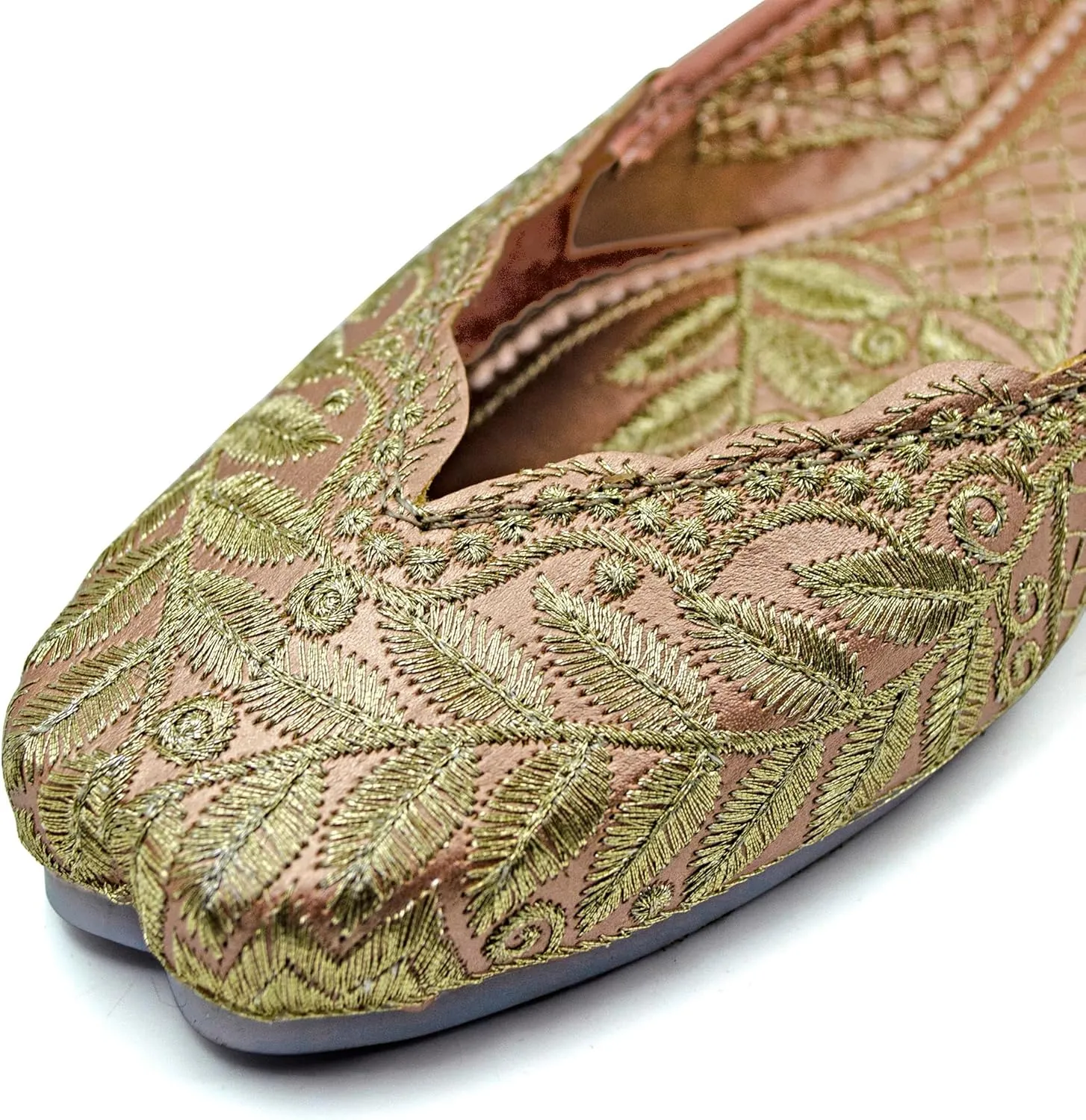 Chandrakala Bridal Mojaris for Women Flats Punjabi Jutti Ethnic Flats,(WF140-P)