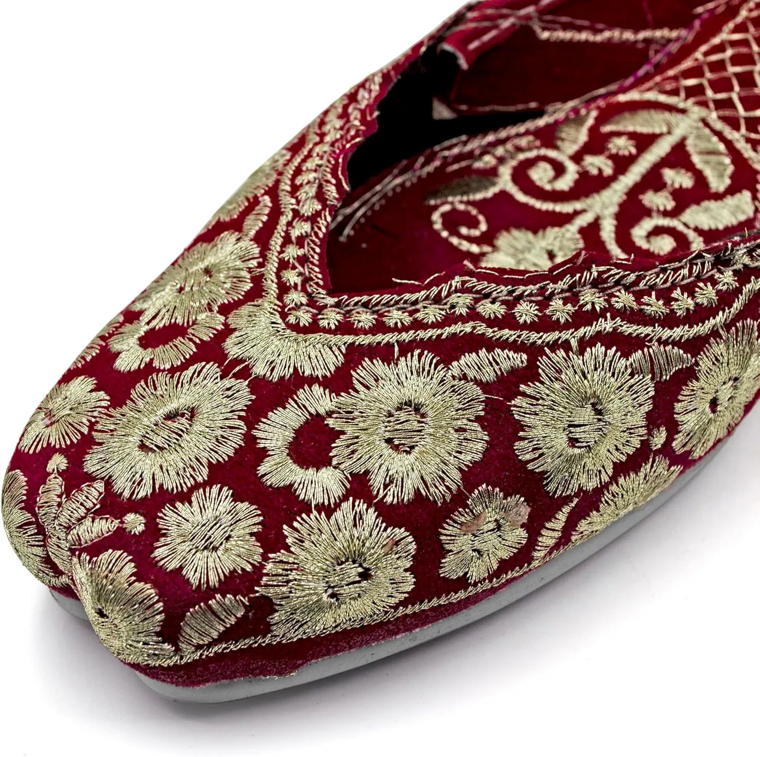 Chandrakala Bridal Mojaris for Women Flats Punjabi Jutti Ethnic Flats,(WF140-P)