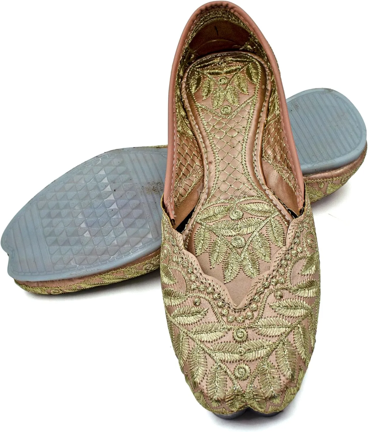 Chandrakala Bridal Mojaris for Women Flats Punjabi Jutti Ethnic Flats,(WF140-P)