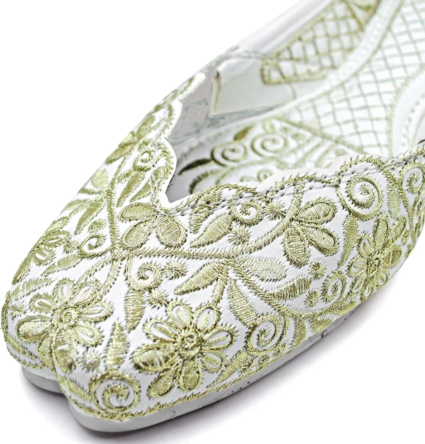 Chandrakala Bridal Mojaris for Women Flats Punjabi Jutti Ethnic Flats,(WF140-P)