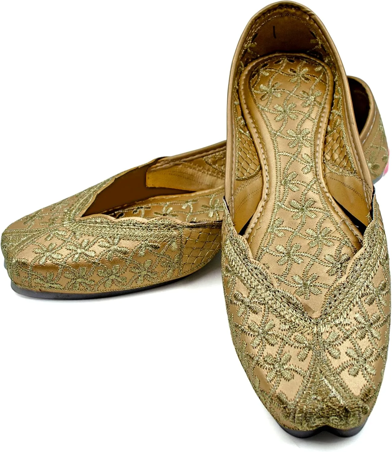 Chandrakala Bridal Mojaris for Women Flats Punjabi Jutti Ethnic Flats,(WF140-P)