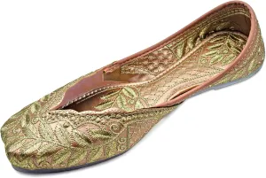 Chandrakala Bridal Mojaris for Women Flats Punjabi Jutti Ethnic Flats,(WF140-P)