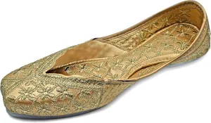 Chandrakala Bridal Mojaris for Women Flats Punjabi Jutti Ethnic Flats,(WF140-P)