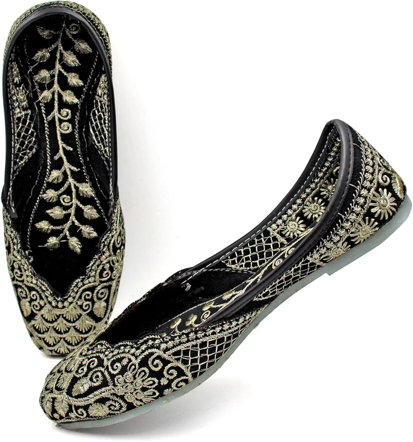 Chandrakala Bridal Mojaris for Women Flats Punjabi Jutti Ethnic Flats,(WF140-P)