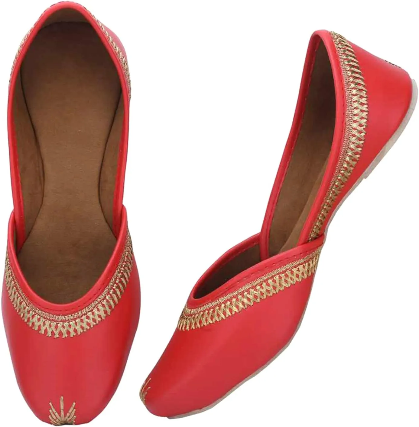 Chandrakala Bridal Mojaris for Women Flats Punjabi Jutti Ethnic Flats,(WF140-P)